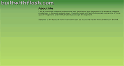 Desktop Screenshot of builtwithflash.com
