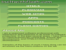 Tablet Screenshot of builtwithflash.com